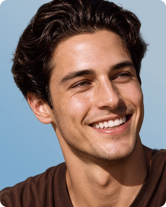 Smiling man confident after ED treatment