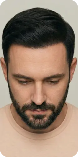 Same patient after treatment with visible regrowth